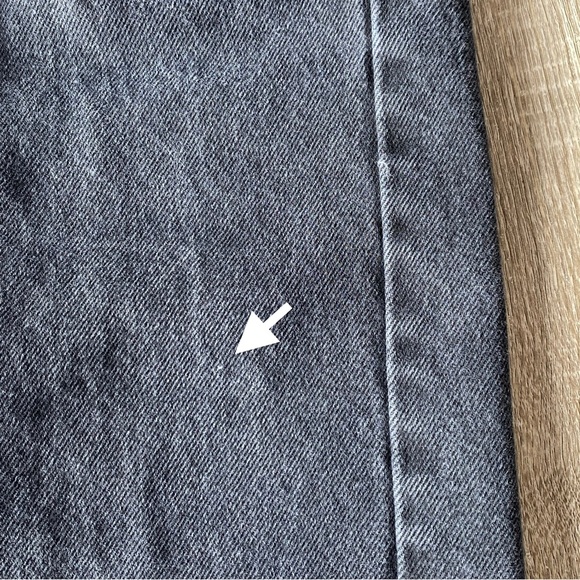 Levi's 550 Black Relaxed Fit Raw Hem Jeans Size 27 - Picture 15 of 16